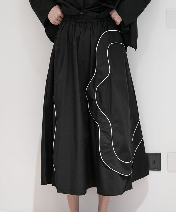 Double Line Flower Skirt