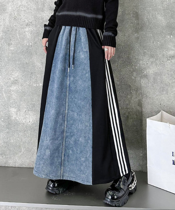 Side Line Denim Skirt