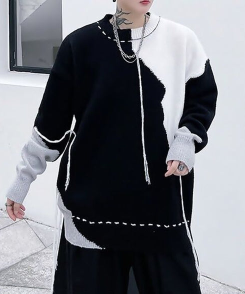 Stitched Bi-Color Knit