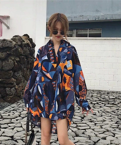 Geometry Loose Blouse