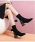 Tassel Charm Block Heel Boots