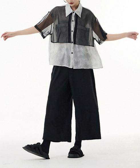 See-through Sleeve Blouse