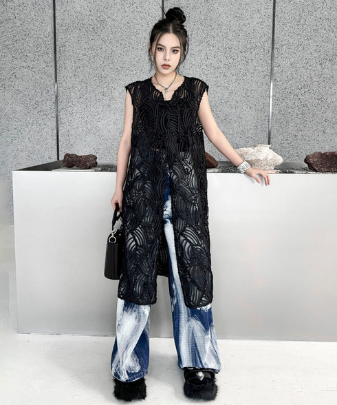 Jacquard Tucking Vest