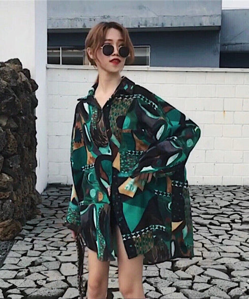 Geometry Loose Blouse