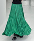 Wrinkle Flare Long Skirt