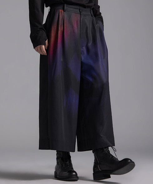 Gradient Print Wide Pants