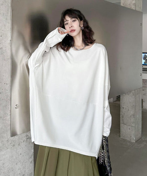 Oversized Drop Shoulder Long Sleeve Tee