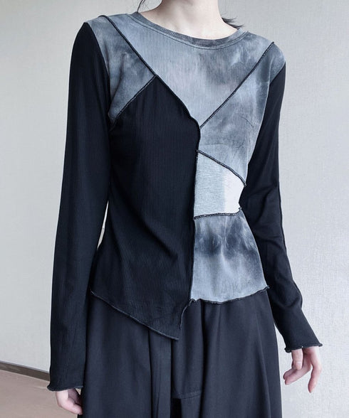 Boat-neck Blocking Top