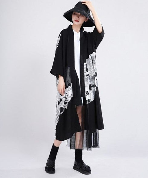 Blocking Mesh Cardigan