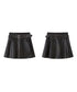 Box Pleat Faux Leather Skirt