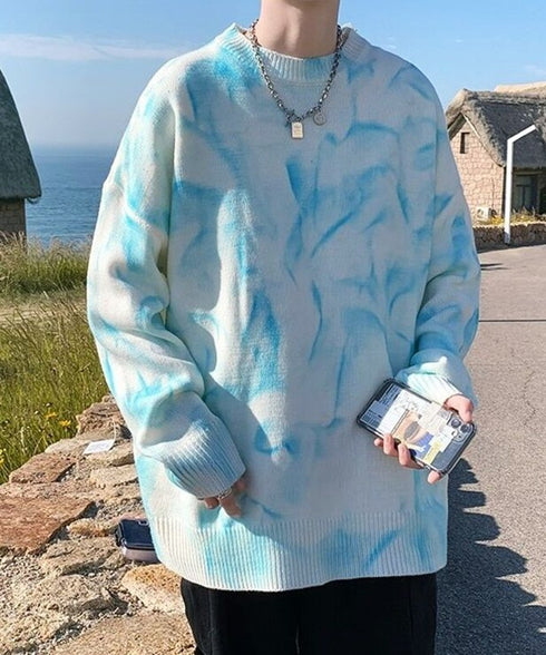 Monochrome Cloud Dye Knit