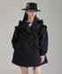 Ruffled Quilted Belted Coat