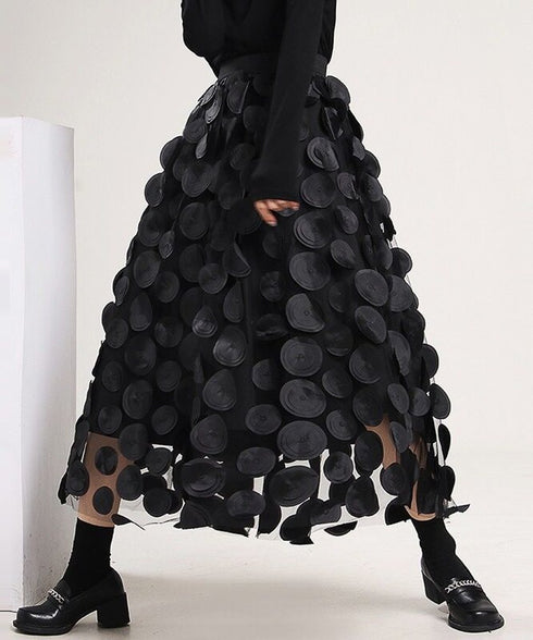Three-dimensional Dot Tulle Skirt