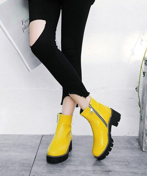 Shiny Platform Boots