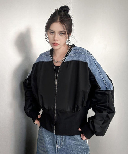 Collarless Zip Jacket