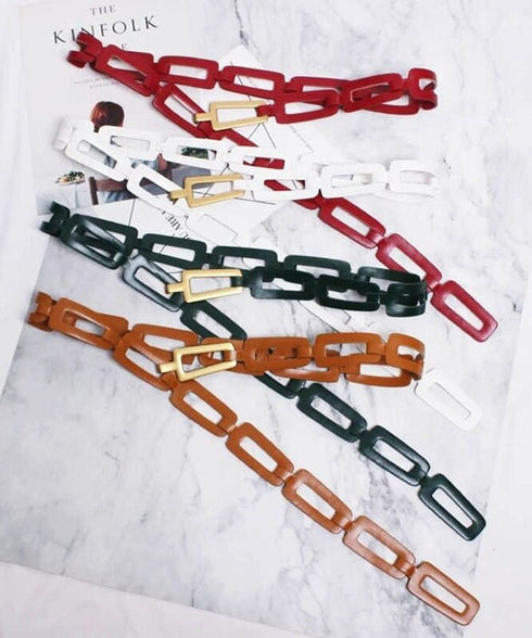 Rectangular Chain Art Belt