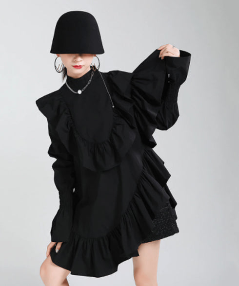 circular cuff scrum mini dress