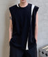 Bicolor Slit Sleeveless Top
