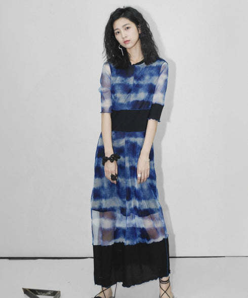 Tie-dye See-through Dress