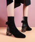 Tassel Charm Block Heel Boots