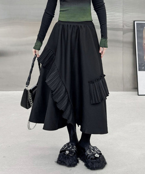 Pleat Ruffle Skirt