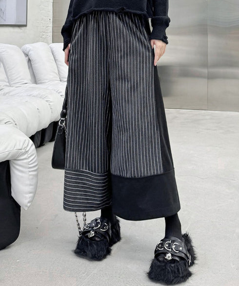 Panel Stripe Wide Pants