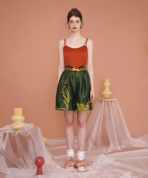 Rabbit Embroidery Shorts