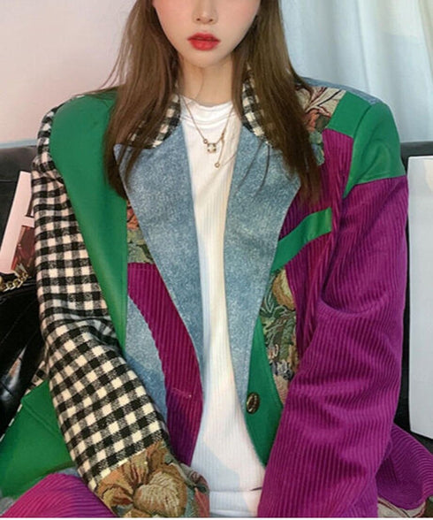 Jacquard Patchwork Jacket