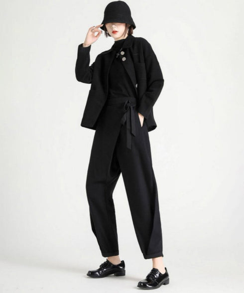 Wrap Layered Tapered Pants