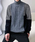 Block Check Turtleneck Knit