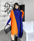 Diagonal Switch Sweater Dress