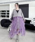 Ruffle Tulle Long Cardigan
