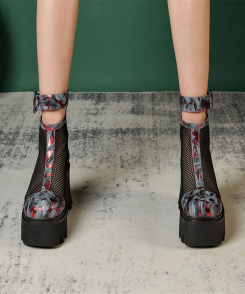 Mesh Ankle Boots