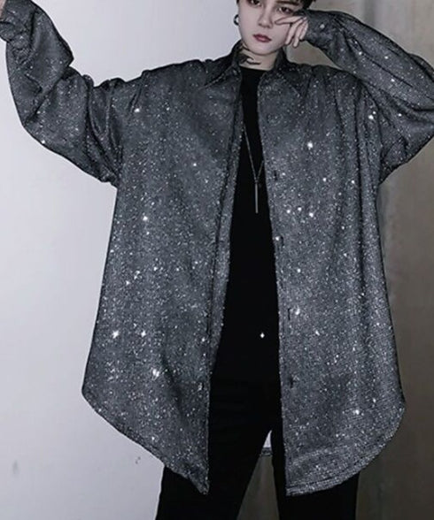 Shiny Jacquard Shirt