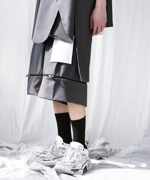 Layered Zip Block Shorts