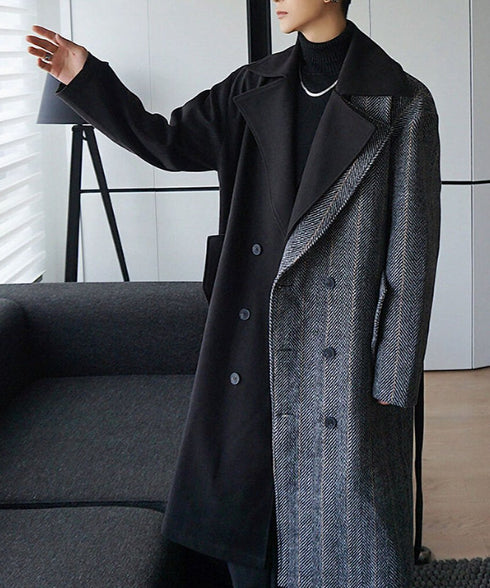 Contrast Double Coat