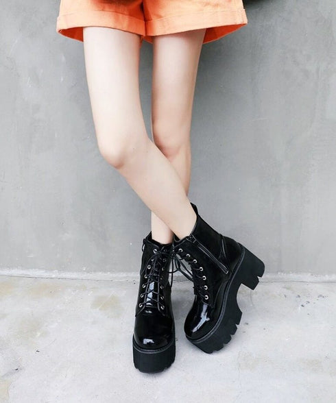 Lace Up Platform Boots