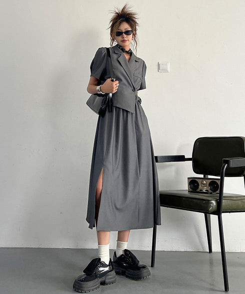 Faux Two-piece Dress