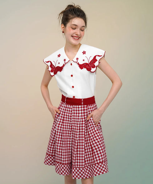 Gingham Check Culottes