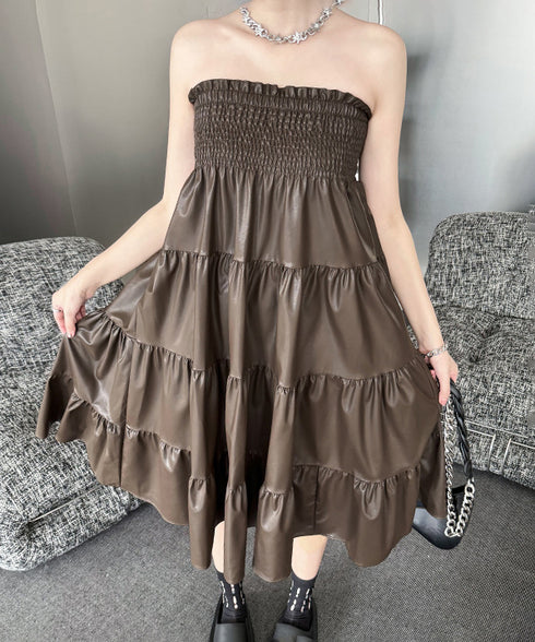 Gathering Flare Skirt