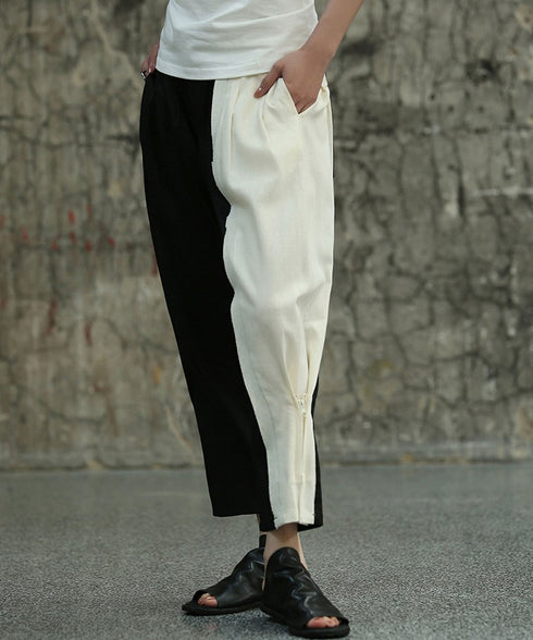 Bicolor Tapered Pants