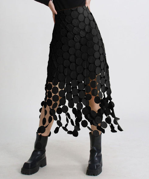 Dot Tassel Skirt