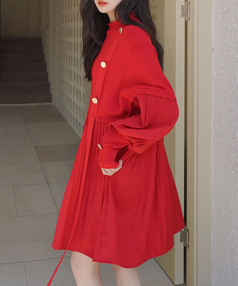 Lantern Sleeve Dress