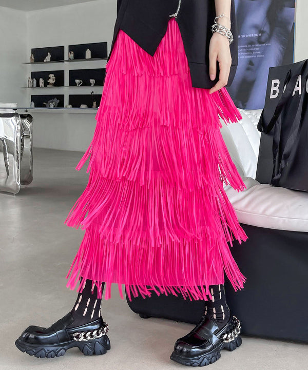 Fringe Tiered Skirt