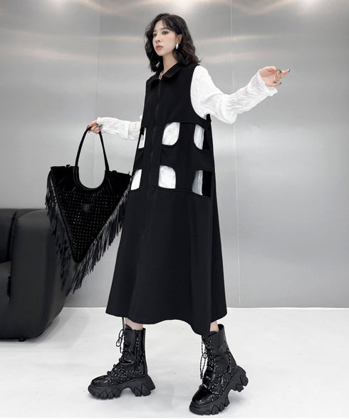 Square Cutout Long Vest