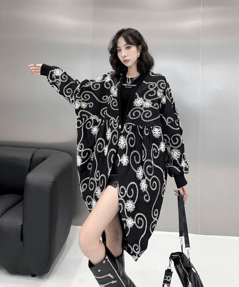 Flower Embroidery Cardigan