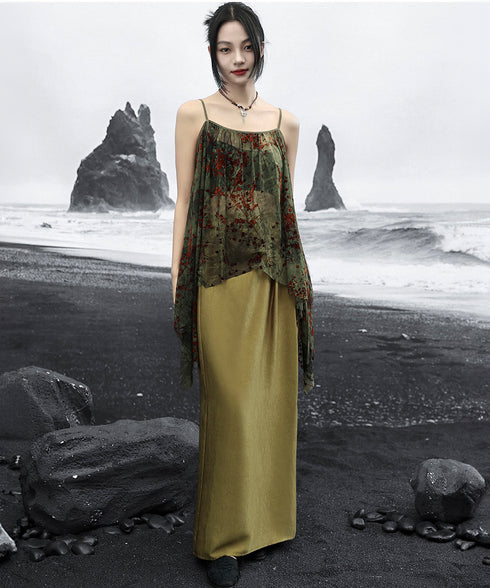 High Waist Straight Skirt