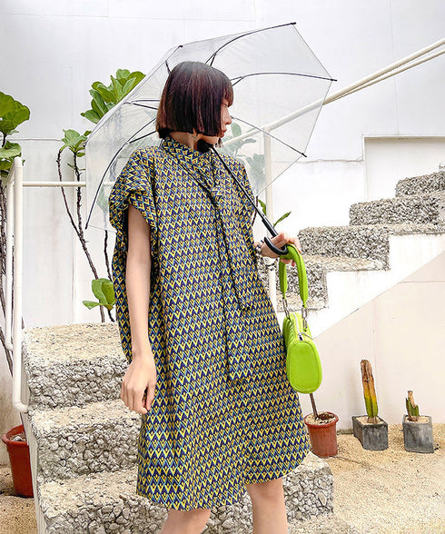 Power Shoulder Tie Dress