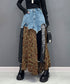 Patchwork Denim Skirt