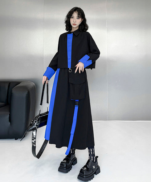 Bicolor Zip Top & Skirt Co-ord